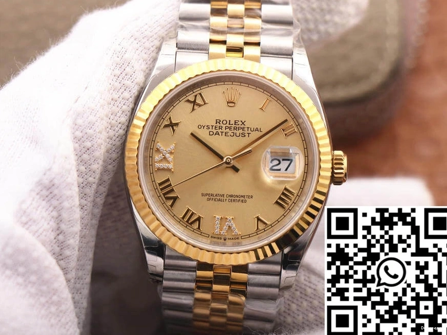 Factory Diamond Dial Gold 126233 EW Datejust Rolex 0113